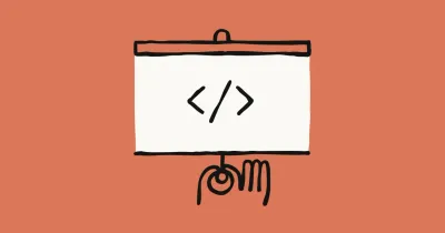 Claude Code dynamic workflows 官方插图：一只手举起显示代码符号的投影幕（图片来源：Anthropic）