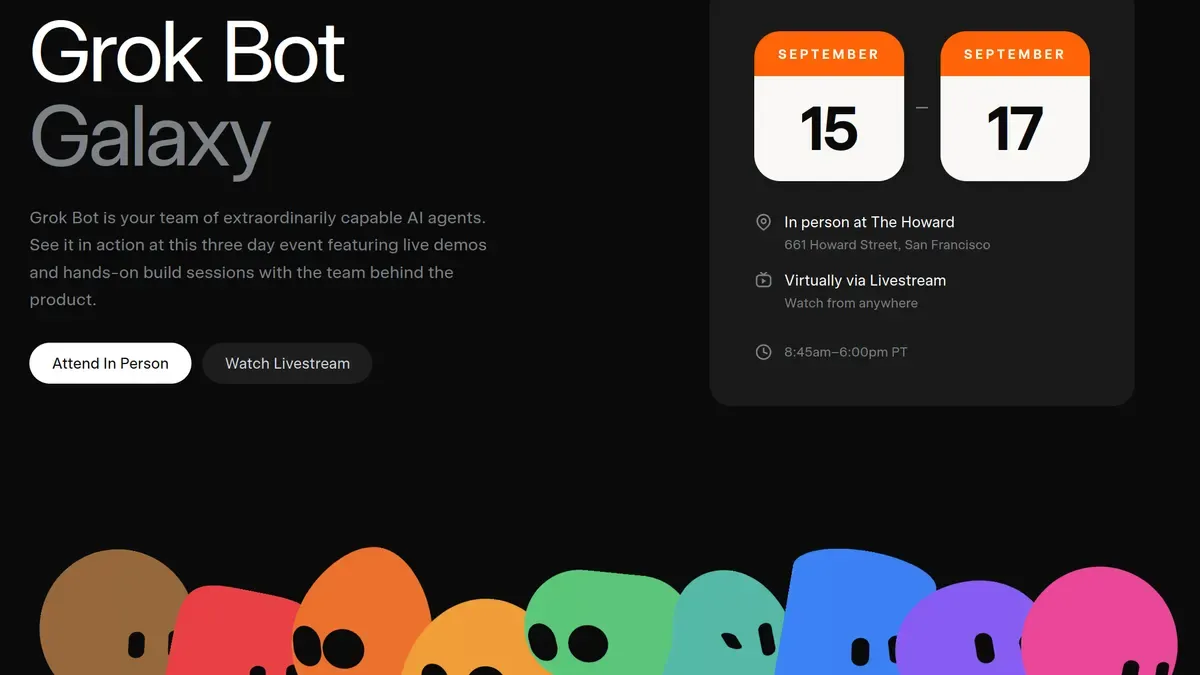 Grok Bot Galaxy 活動整理（2026）｜三個人用 AI 建公司的三天直播，免費看