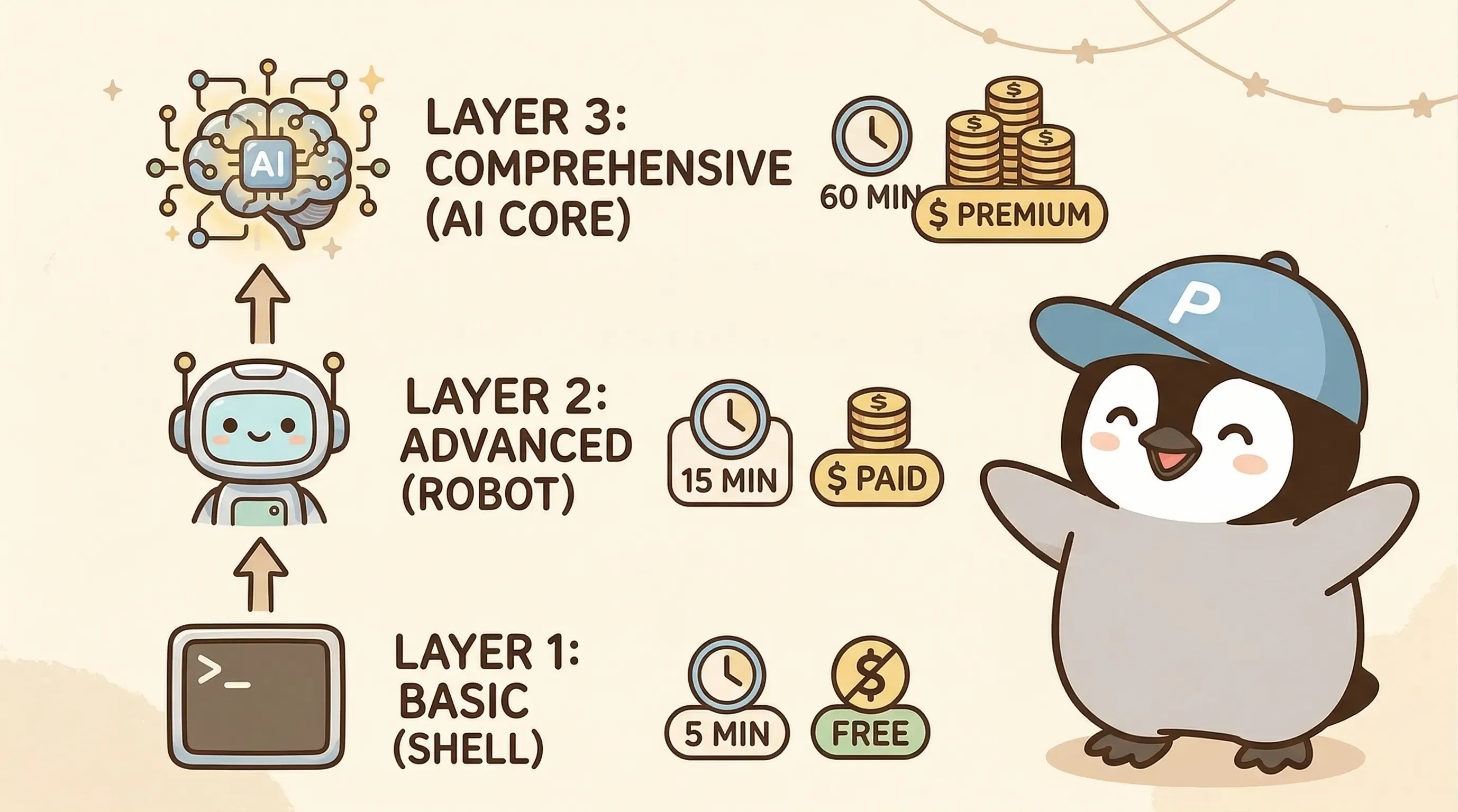 Three-layer self-healing architecture