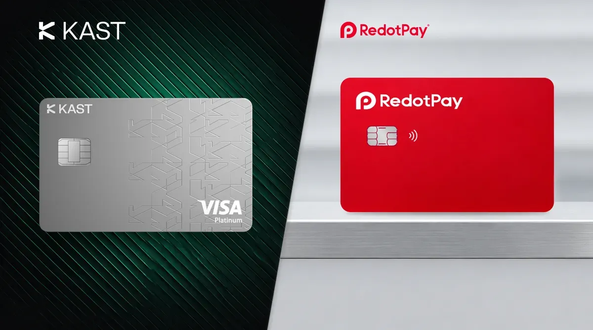 KAST 卡與 RedotPay 卡並排比較
