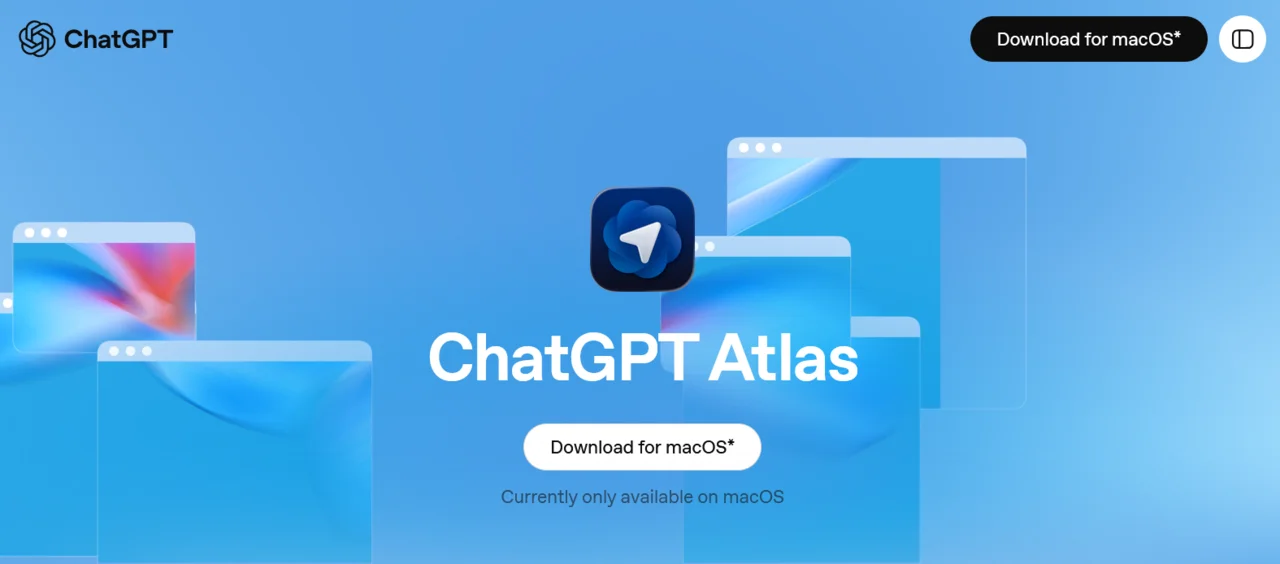 ChatGPT Atlas インターフェイス