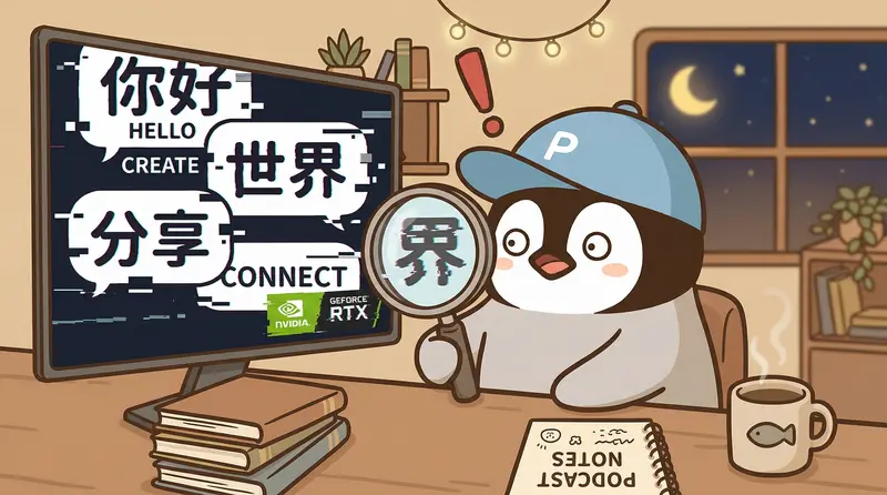 NotebookLM 中文字扭曲示例