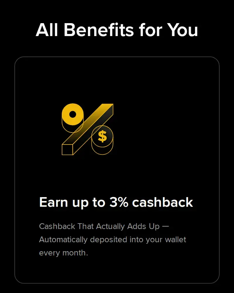 幣安官網的 Binance Card 回饋說明頁