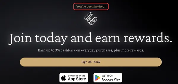 ether.fi 推薦連結頁面,紅框的 You've been invited! 代表邀請碼已帶入