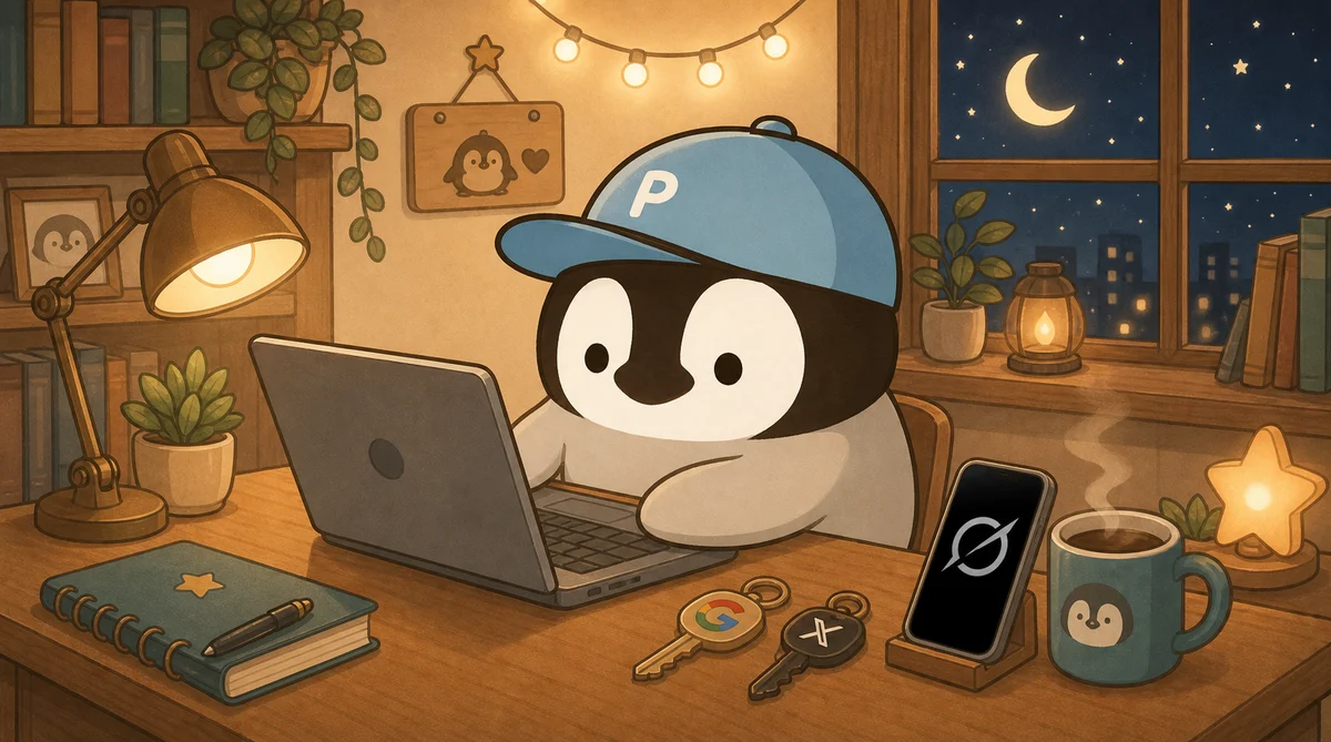 夜の机でPenchanが初めてGrok無料版を開く