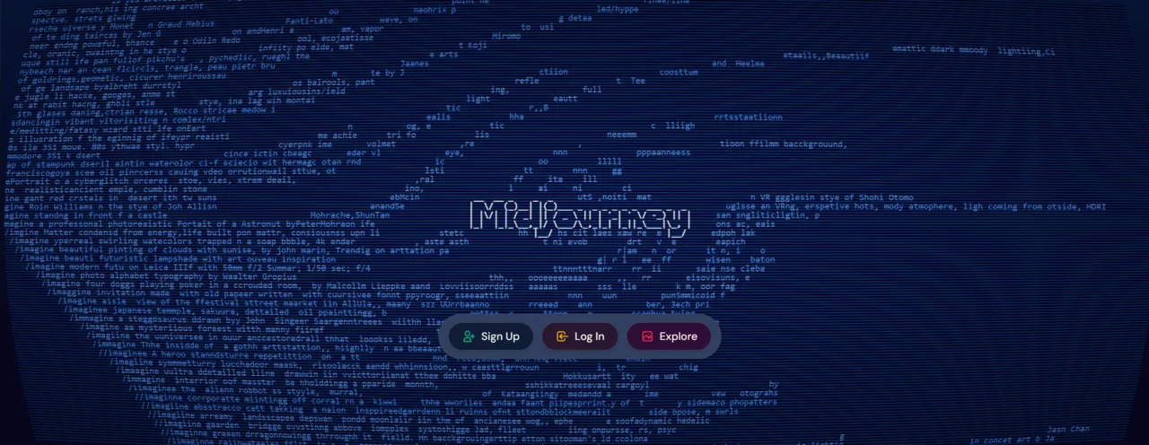 Midjourney公式サイト midjourney.com:GoogleまたはDiscordアカウントでログイン可能